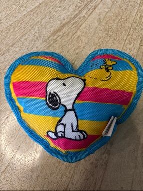 Peanuts Snoopy Heart Plush Toy with Woodstock - Bright Stripes